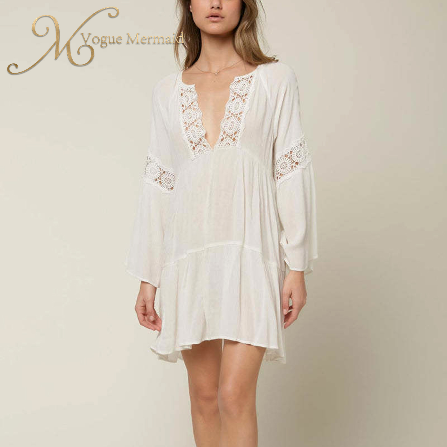 Lace Loose Comfortable Bikini Beach Cover Up Dresses
